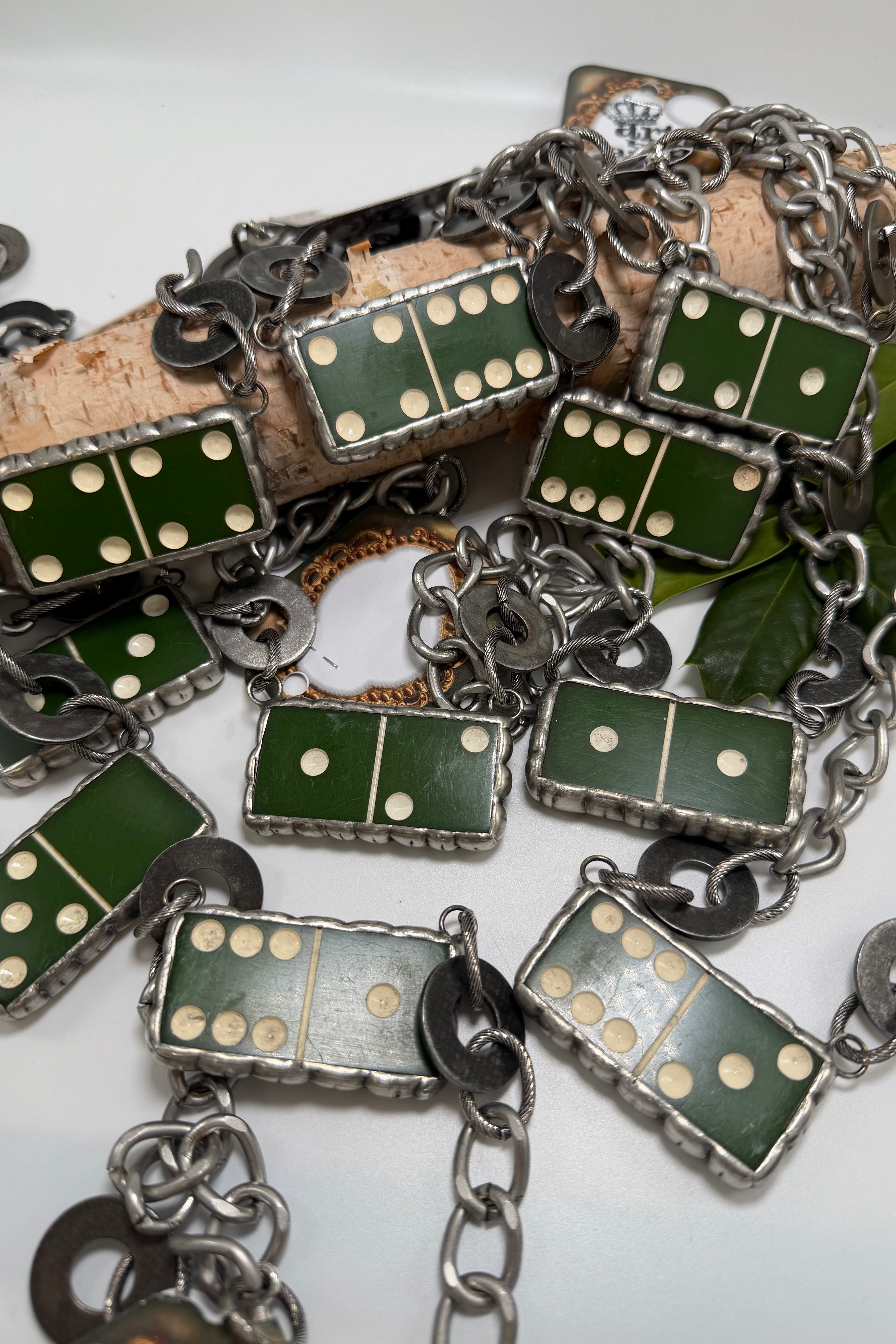 Green  Domino Necklace