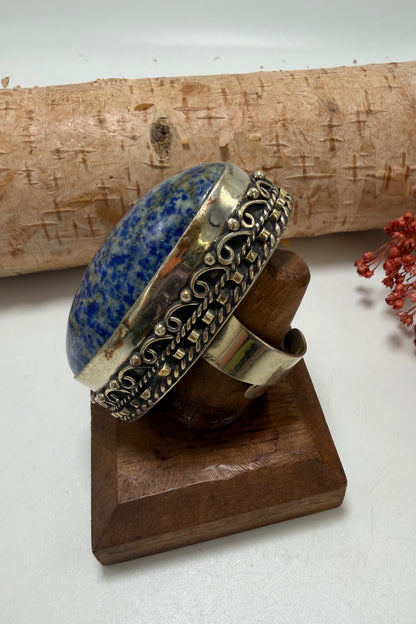 Blue Egg Shape Ring