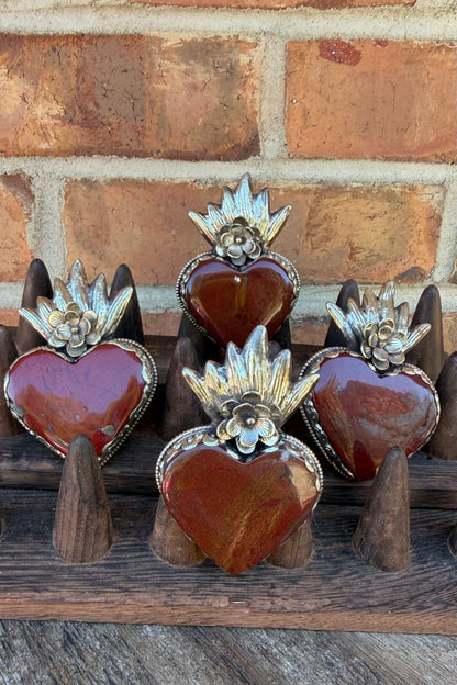 Brown Heart Statement Ring