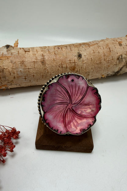 Dreaming in Flowers Resin Shell Ring