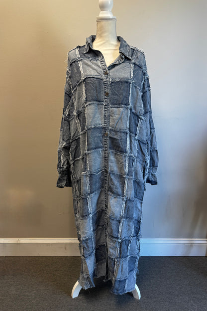 Dreamer Patched Denim Dress/ Duster