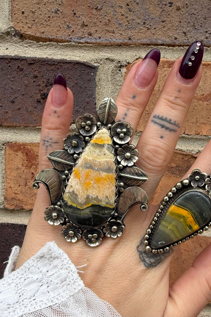 Bumble Bee Jasper Ring