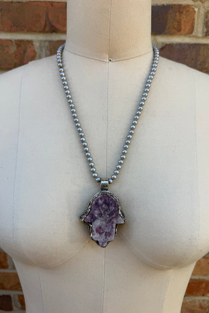 Rocky Hand Necklace