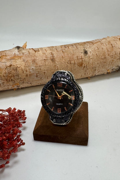 Bold in Black Watch Ring