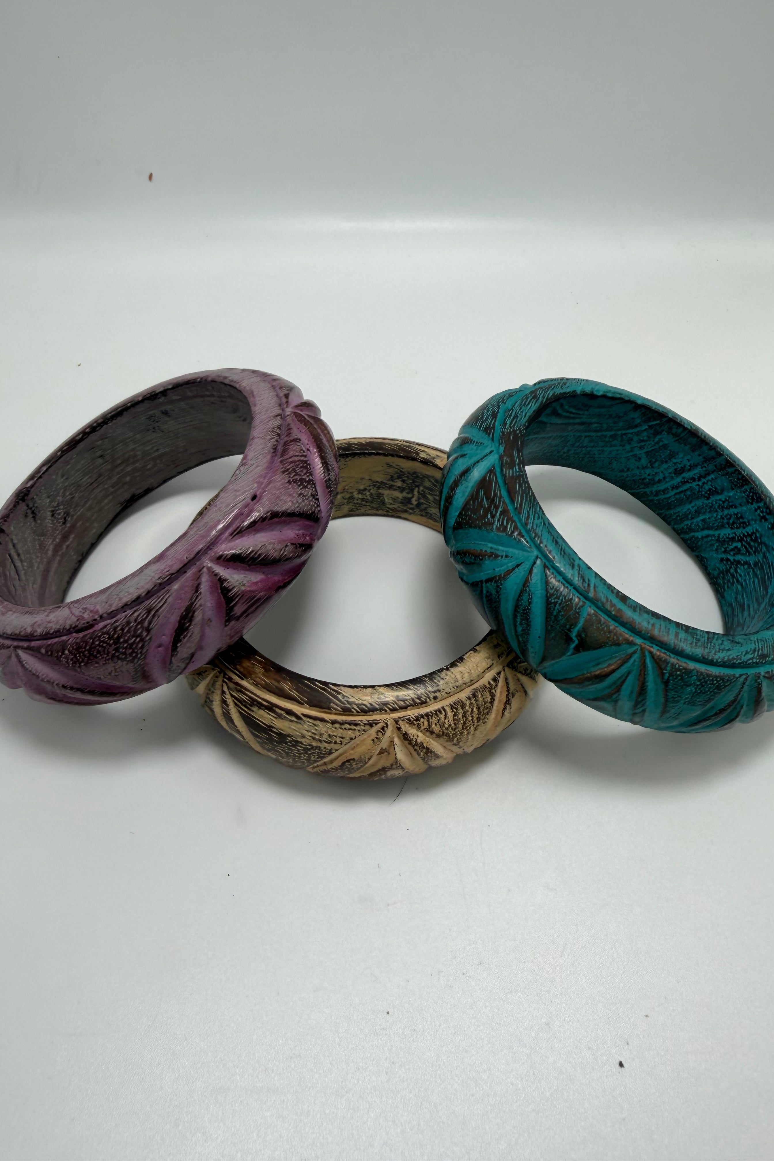 Carved Wooden Bangles