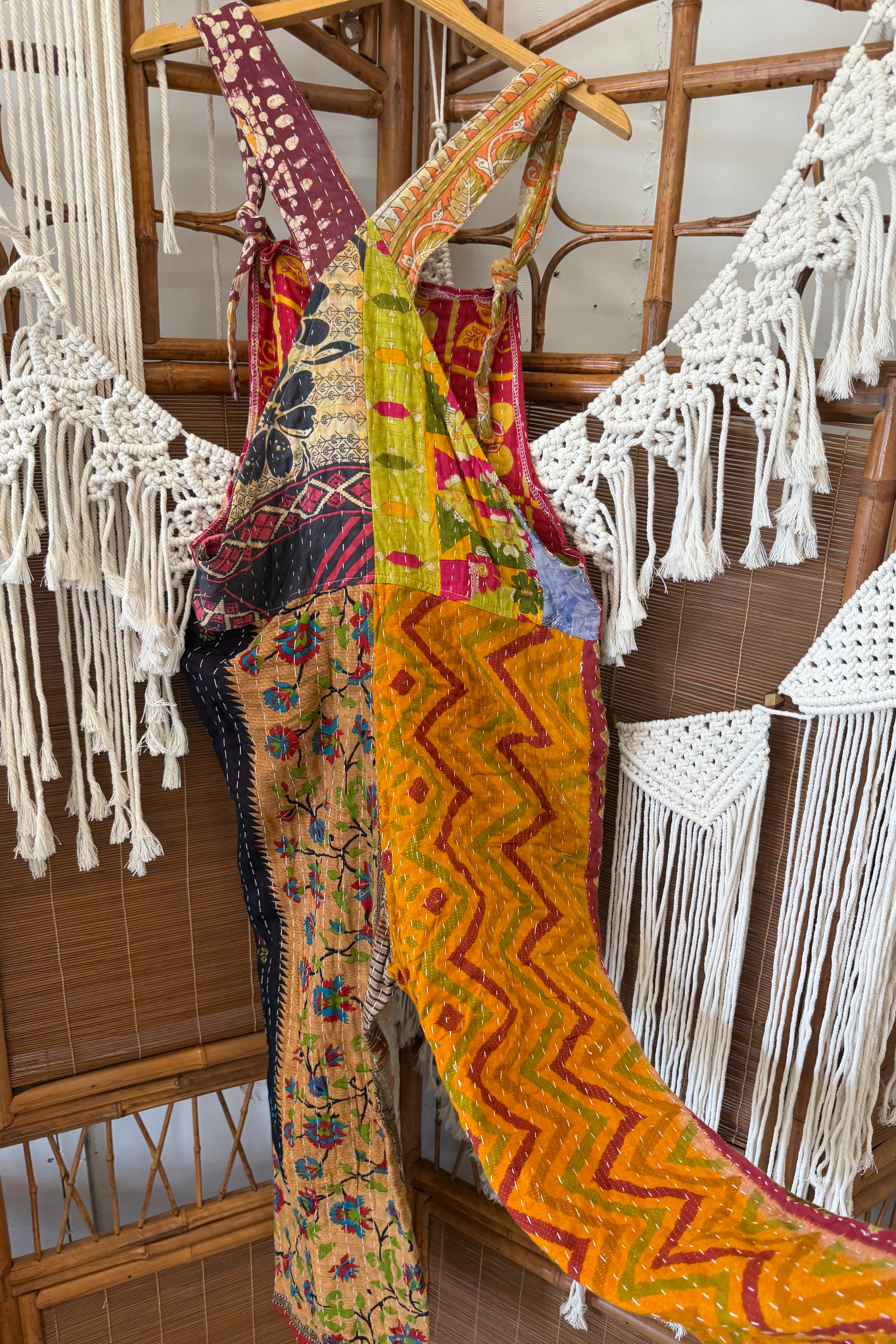 Final Sale - Kantha Tied Straps Overalls Combo 4
