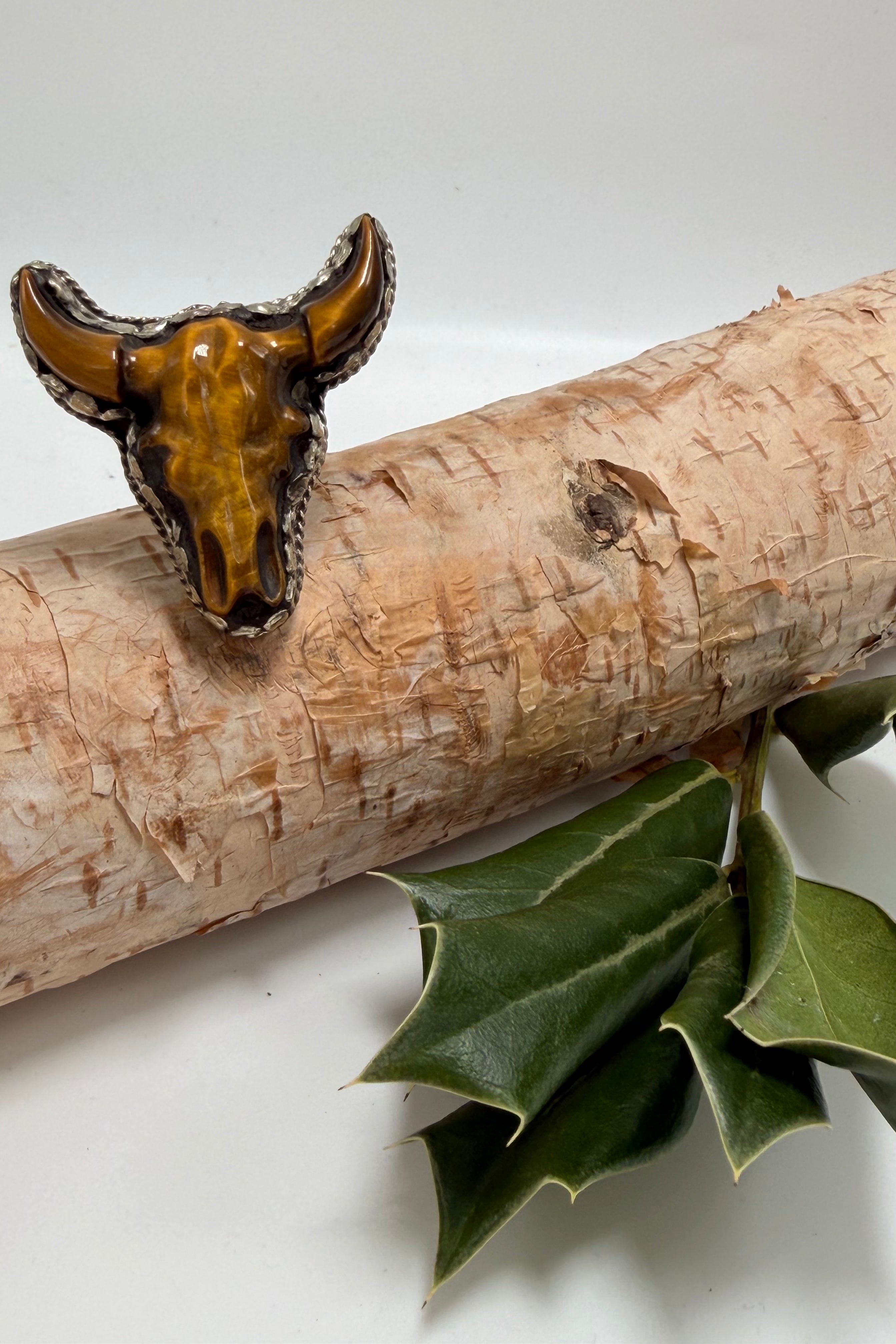Brown Steer Head Ring