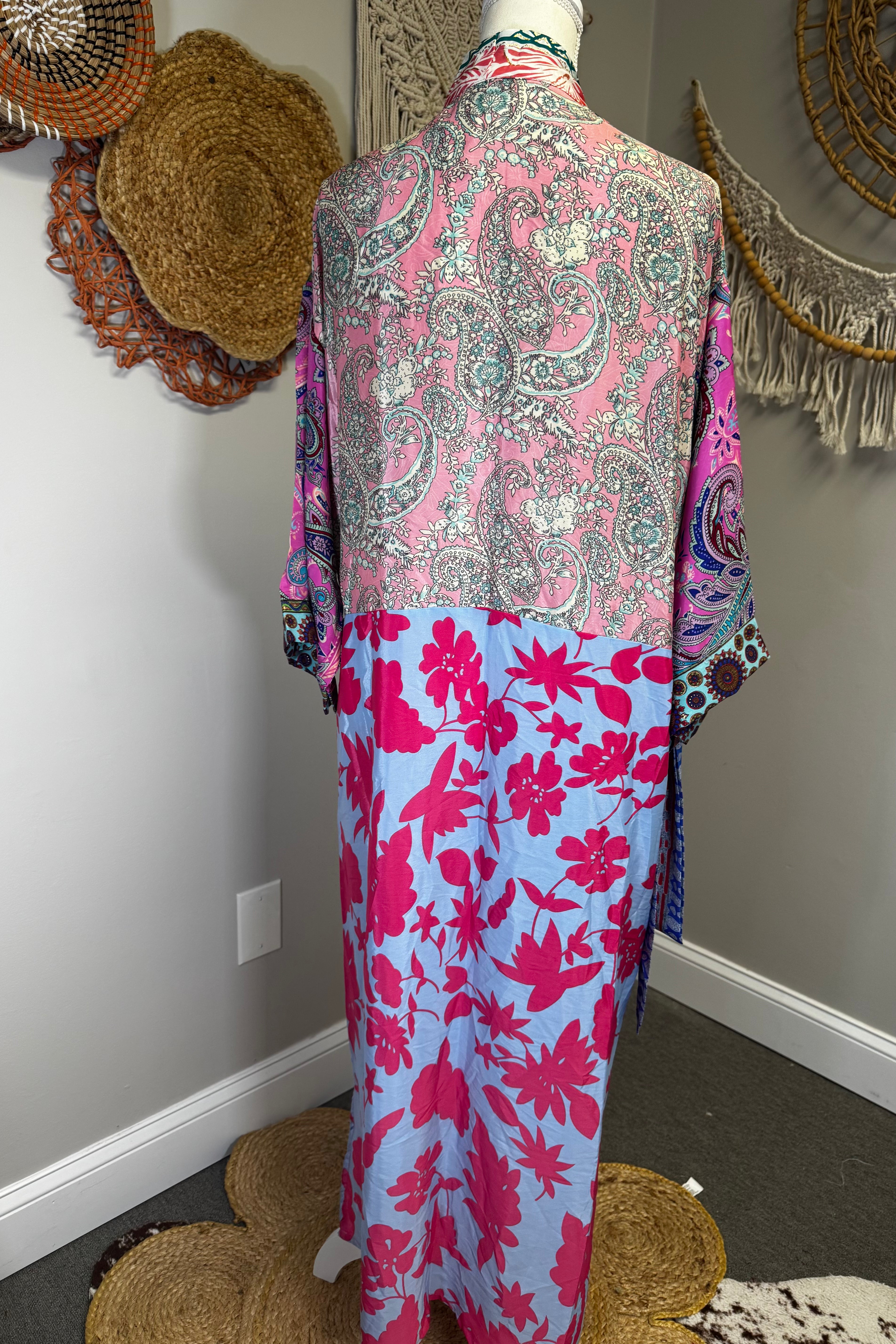 Poly Silk Kimono Combo M