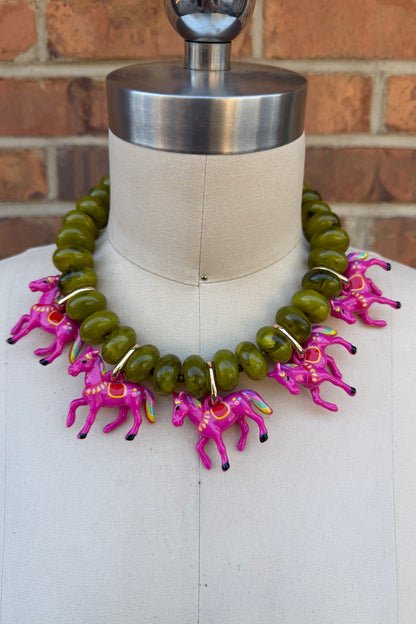 Pink Pony Delight Necklace