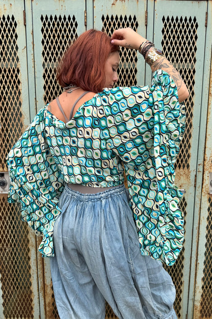 Butterfly Center Cinched Top Combo D