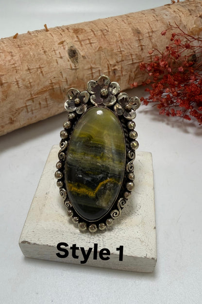 BB Jasper & Flowers Ring