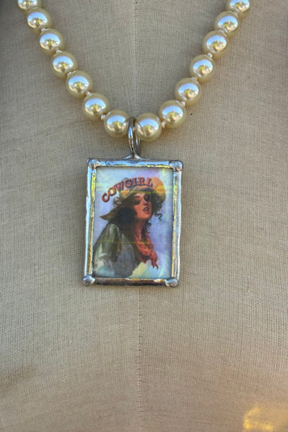 Cowgirl Portrait Necklace