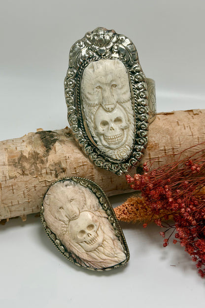 Bear & Skull Ring