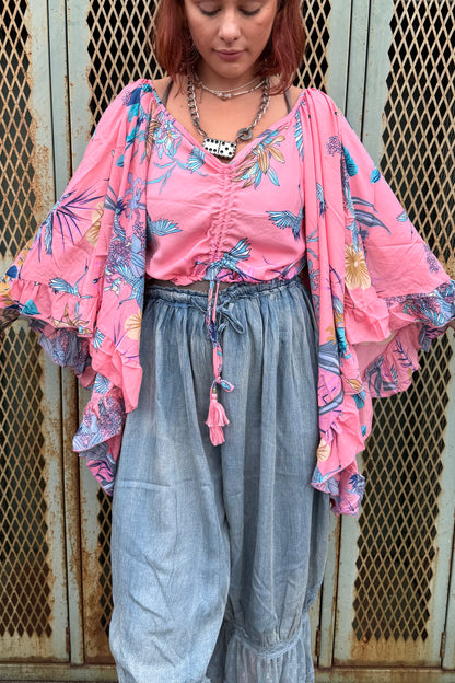 Butterfly Center Cinched Top Combo C