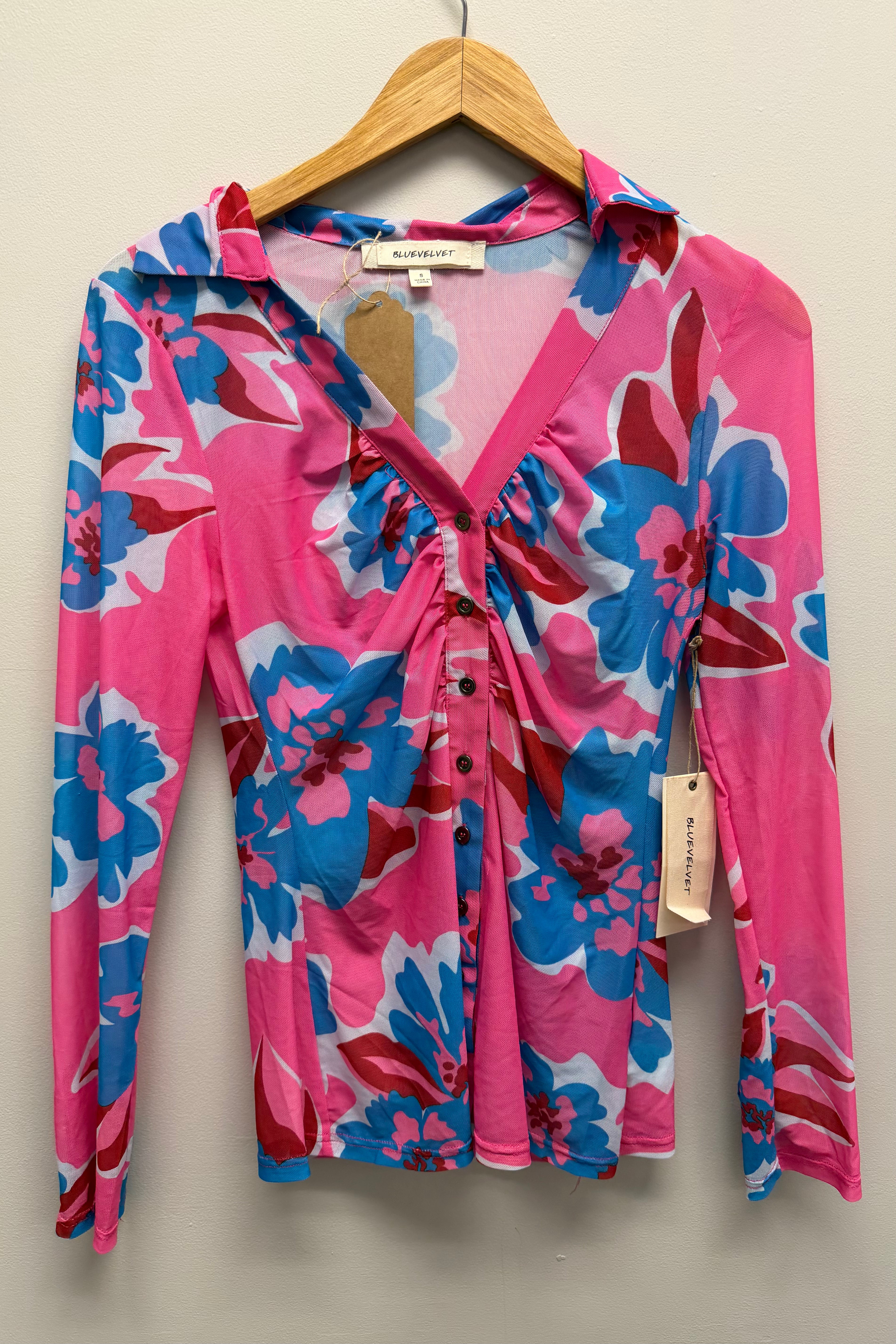 Sale Item 19 - Sheer Button Down Pink