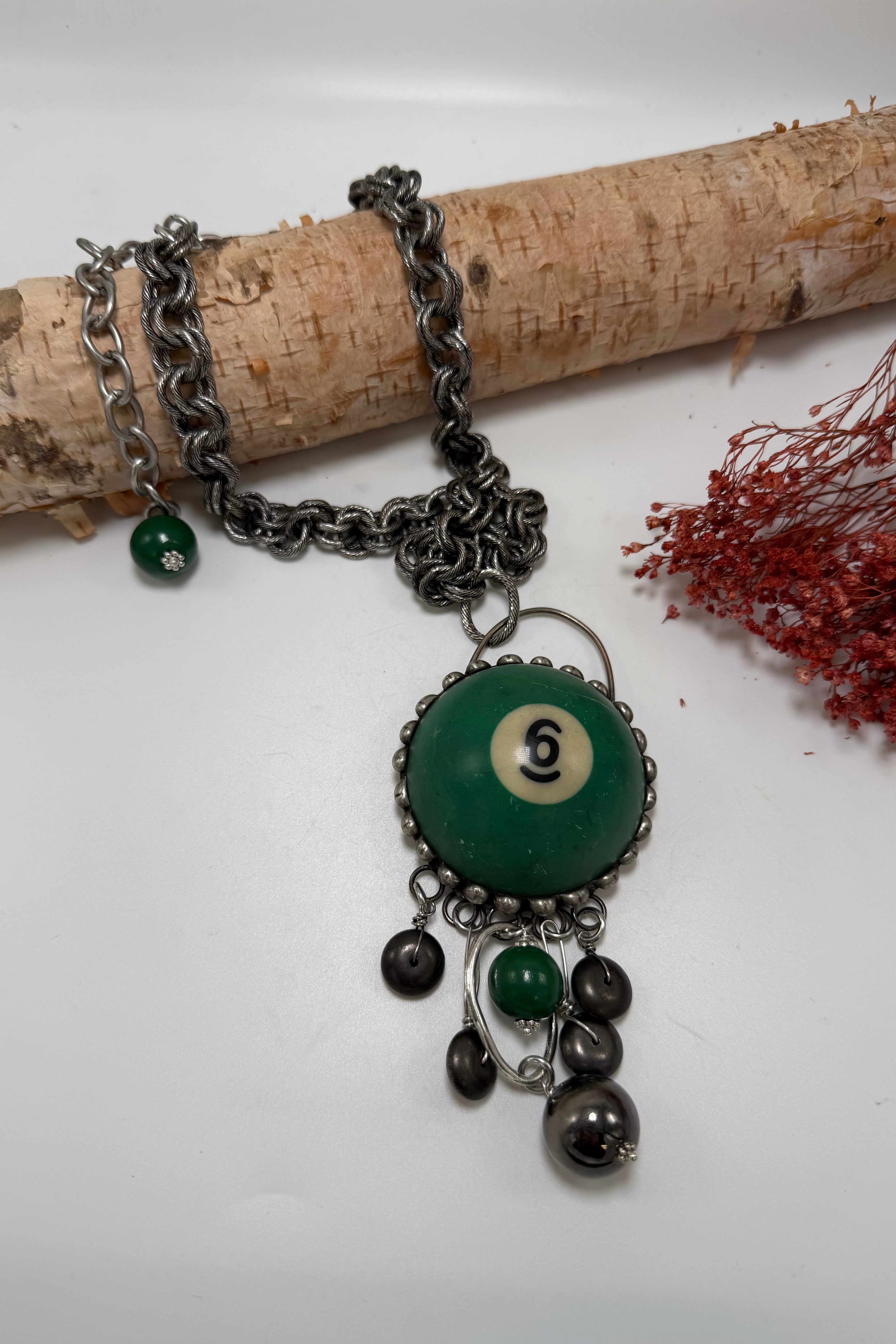 Giant Pool Ball Necklace