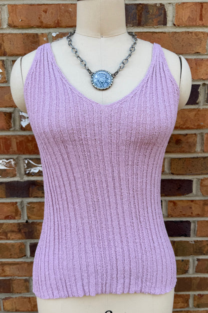 Dusty Lilac Knit Tank