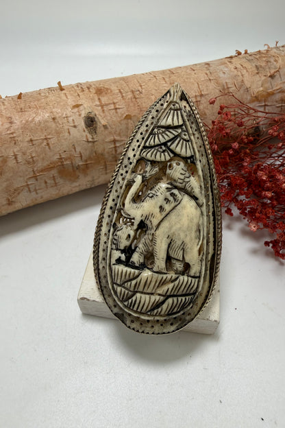 Carved Elephant Ring