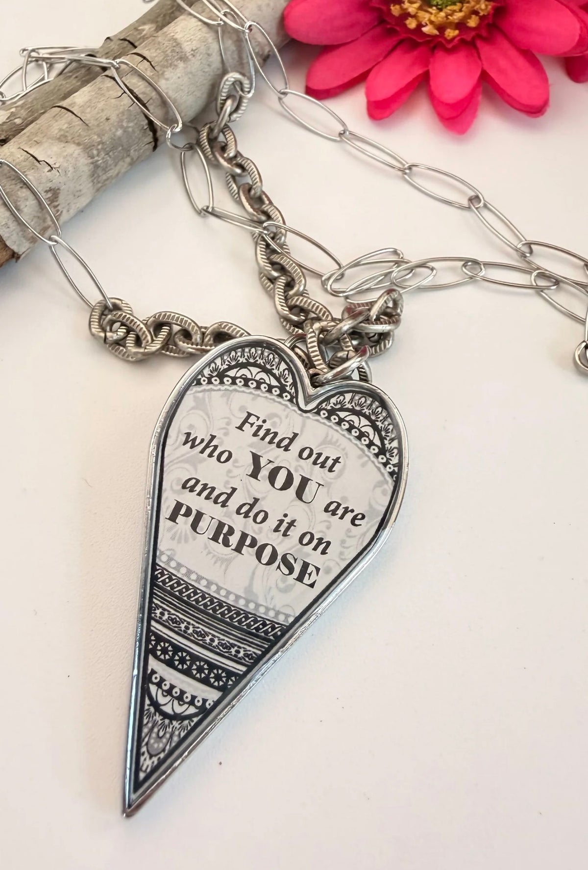 Dolly Pink Large Heart Pendant Necklace