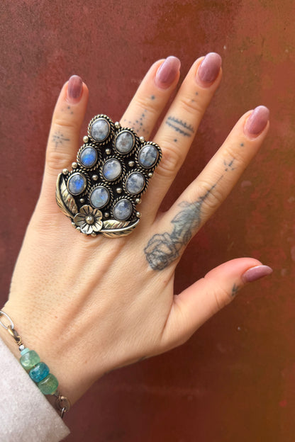 Cubed Moonstone Ring
