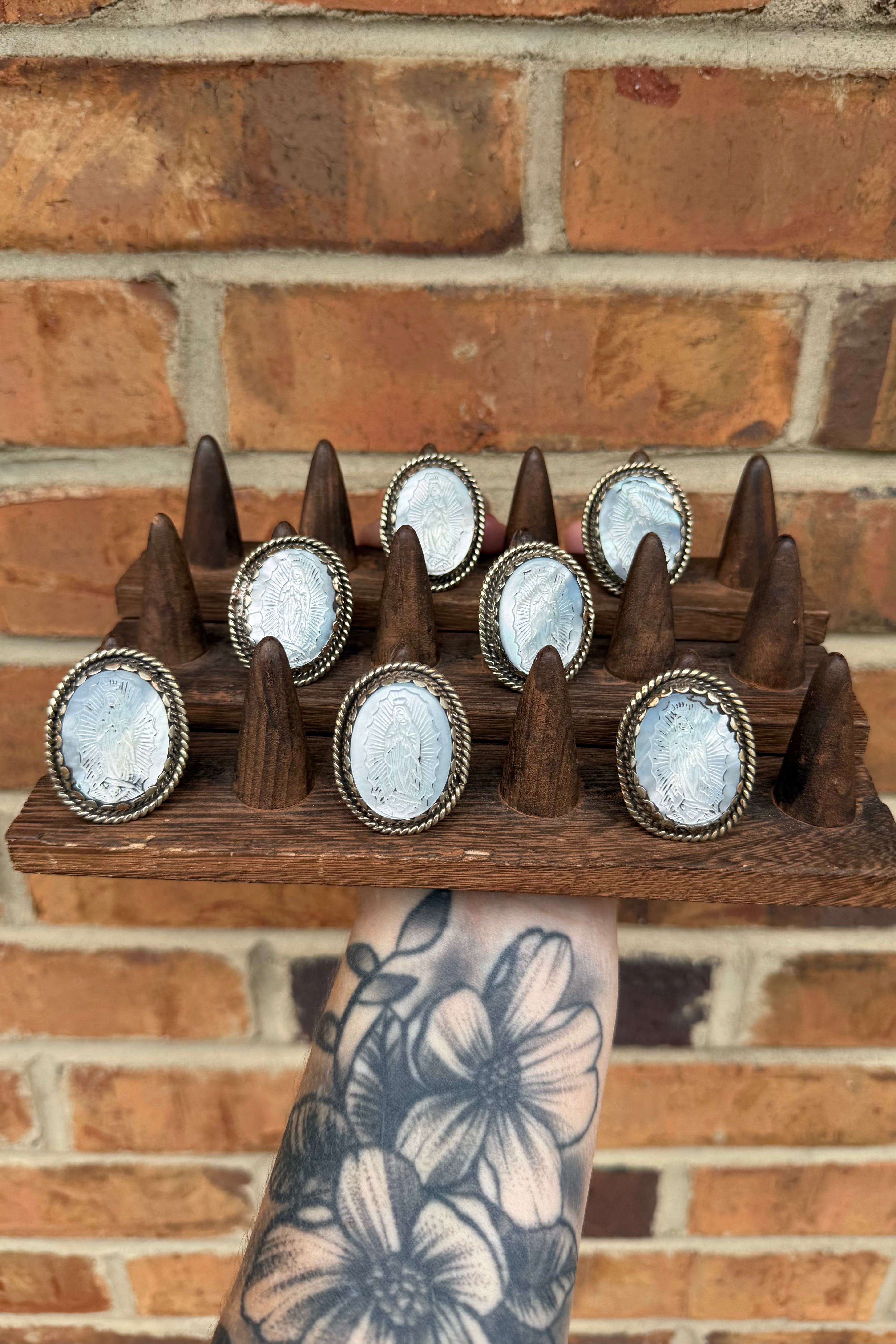 Mother Of Pearl Mary Ring