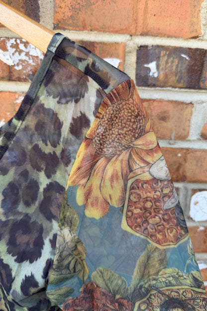 Rare Bird Sheer Animal Print top
