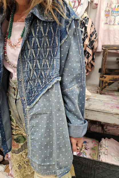 Denim Polka Dot Shirt