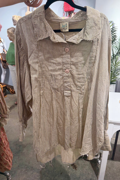 Preorder Harvest Treasure Tunic- Navy Stripes