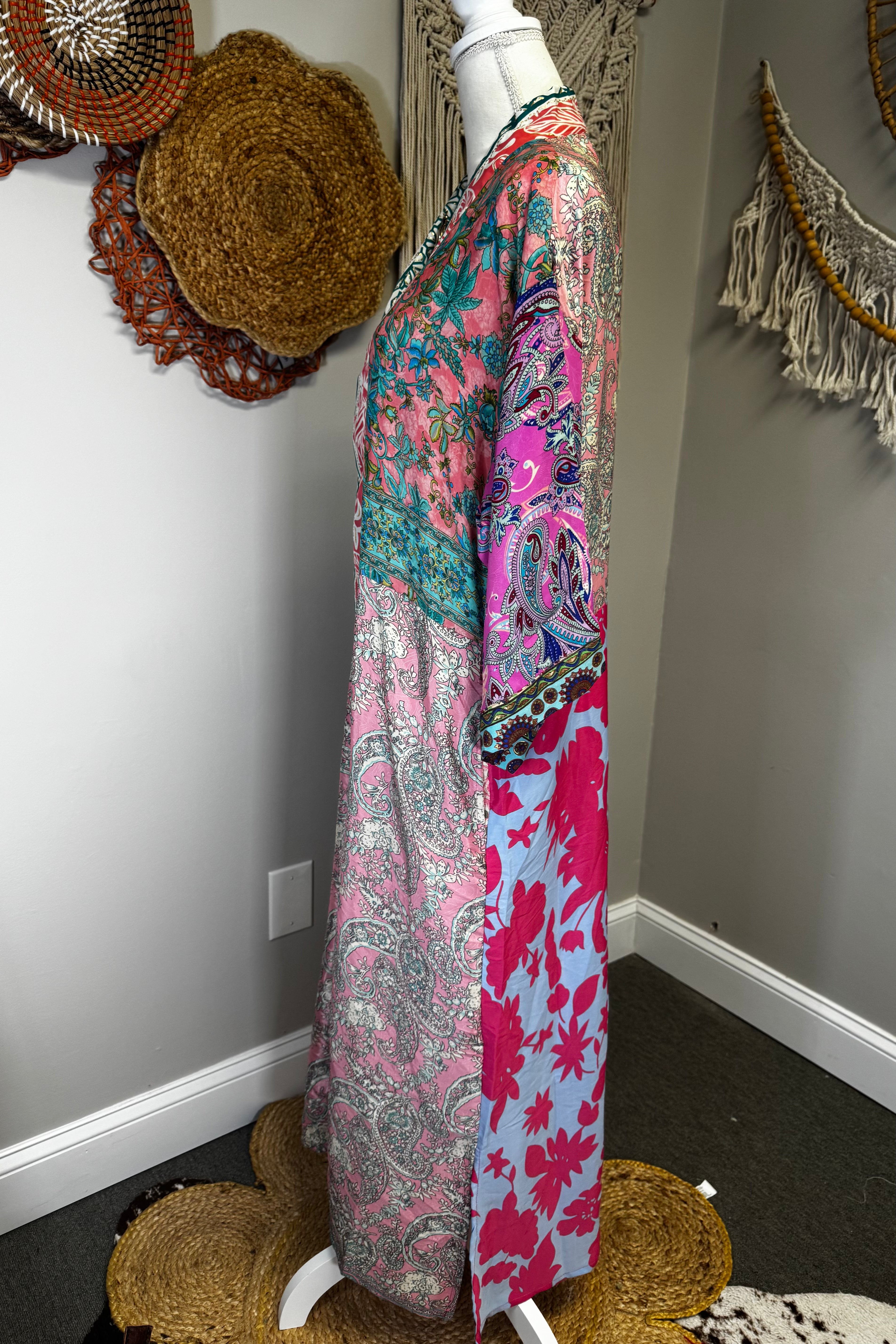 Poly Silk Kimono Combo M