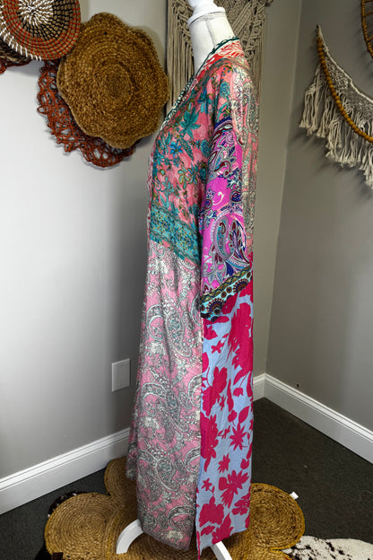 Poly Silk Kimono Combo M
