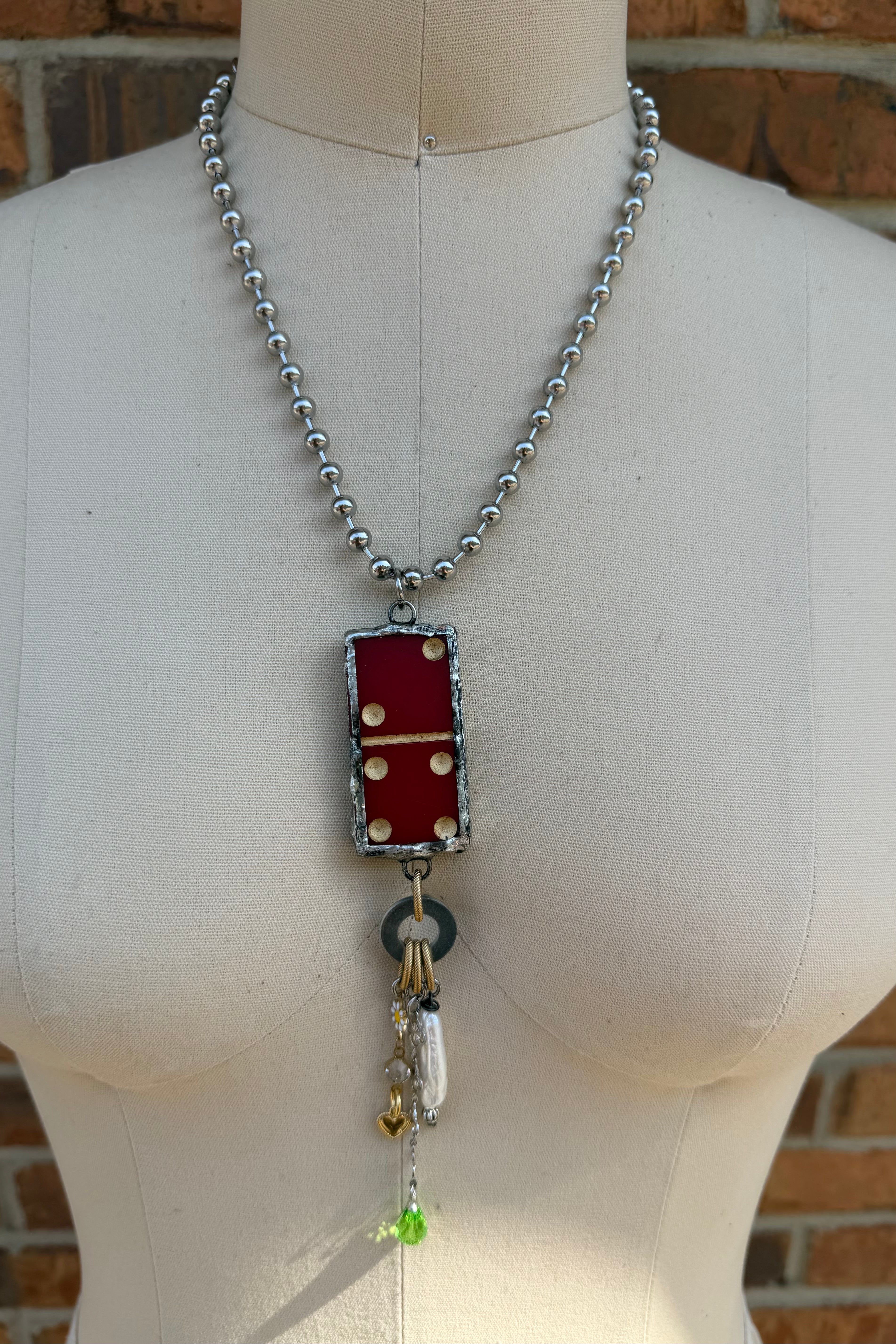 Breathe Necklace  Domino Drop