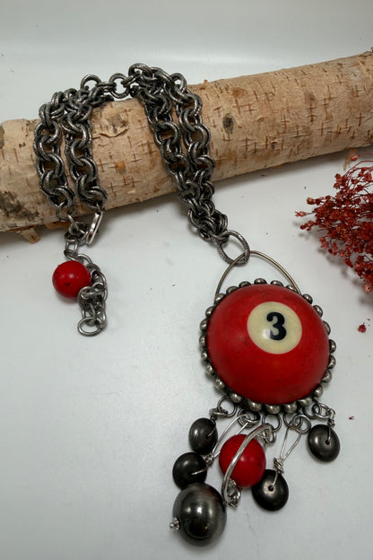 Giant Pool Ball Necklace