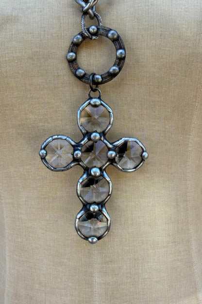 Bubble Cross Necklace