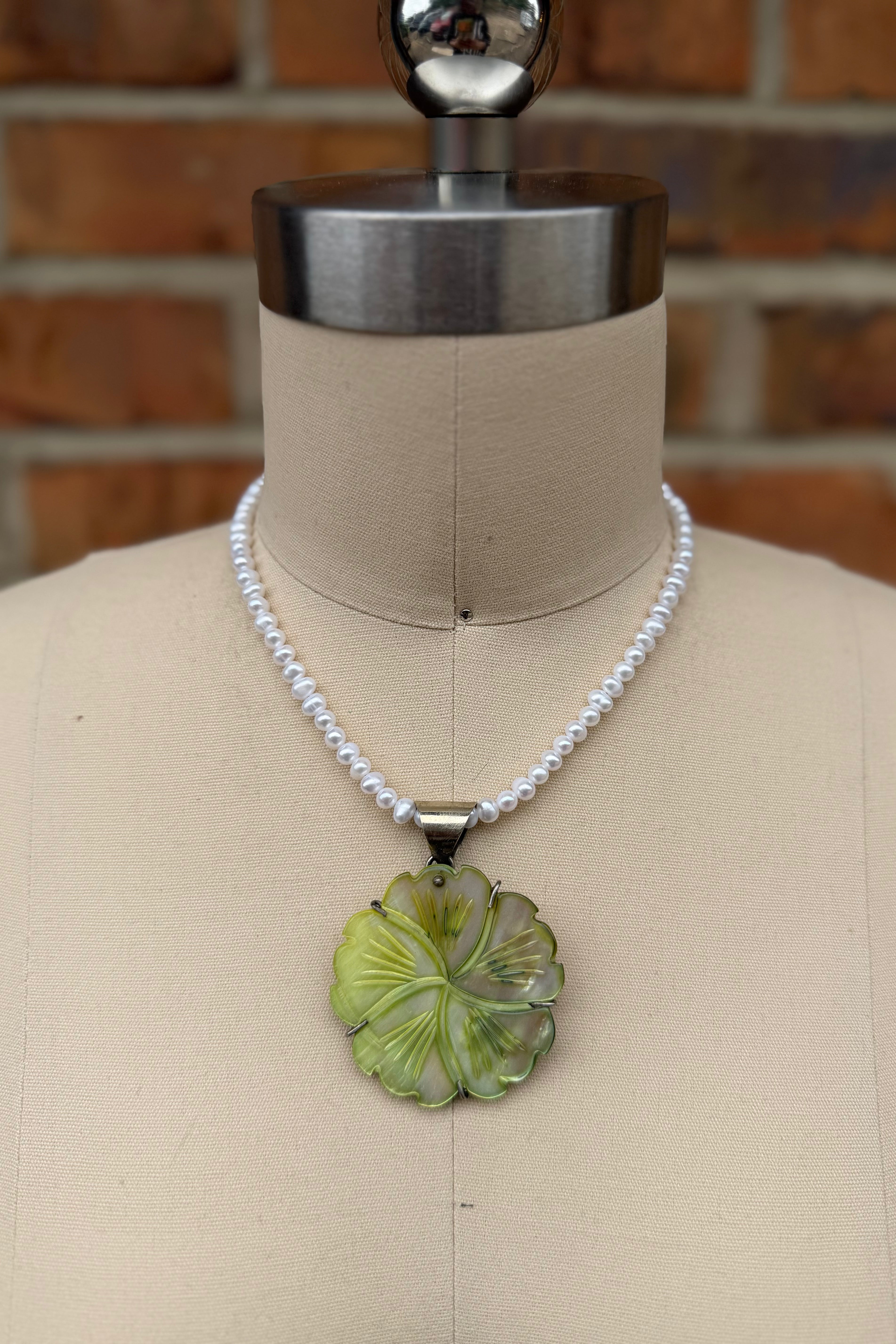 Green Flower Necklace