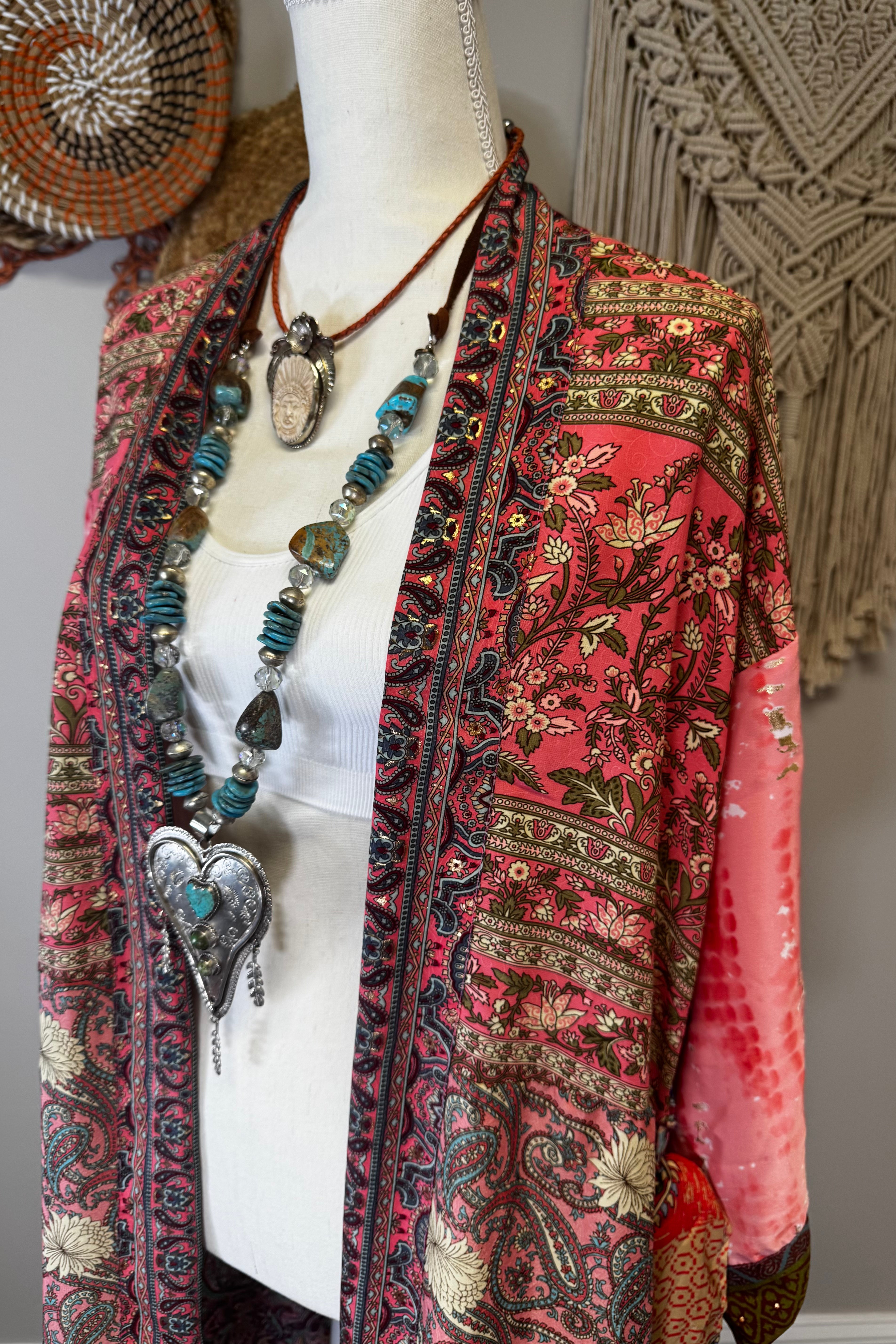 Poly Silk Kimono Combo E