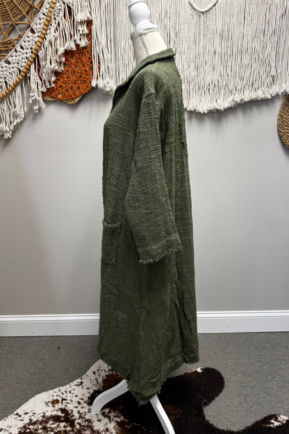 Be in Peace Cardigan in Olive
