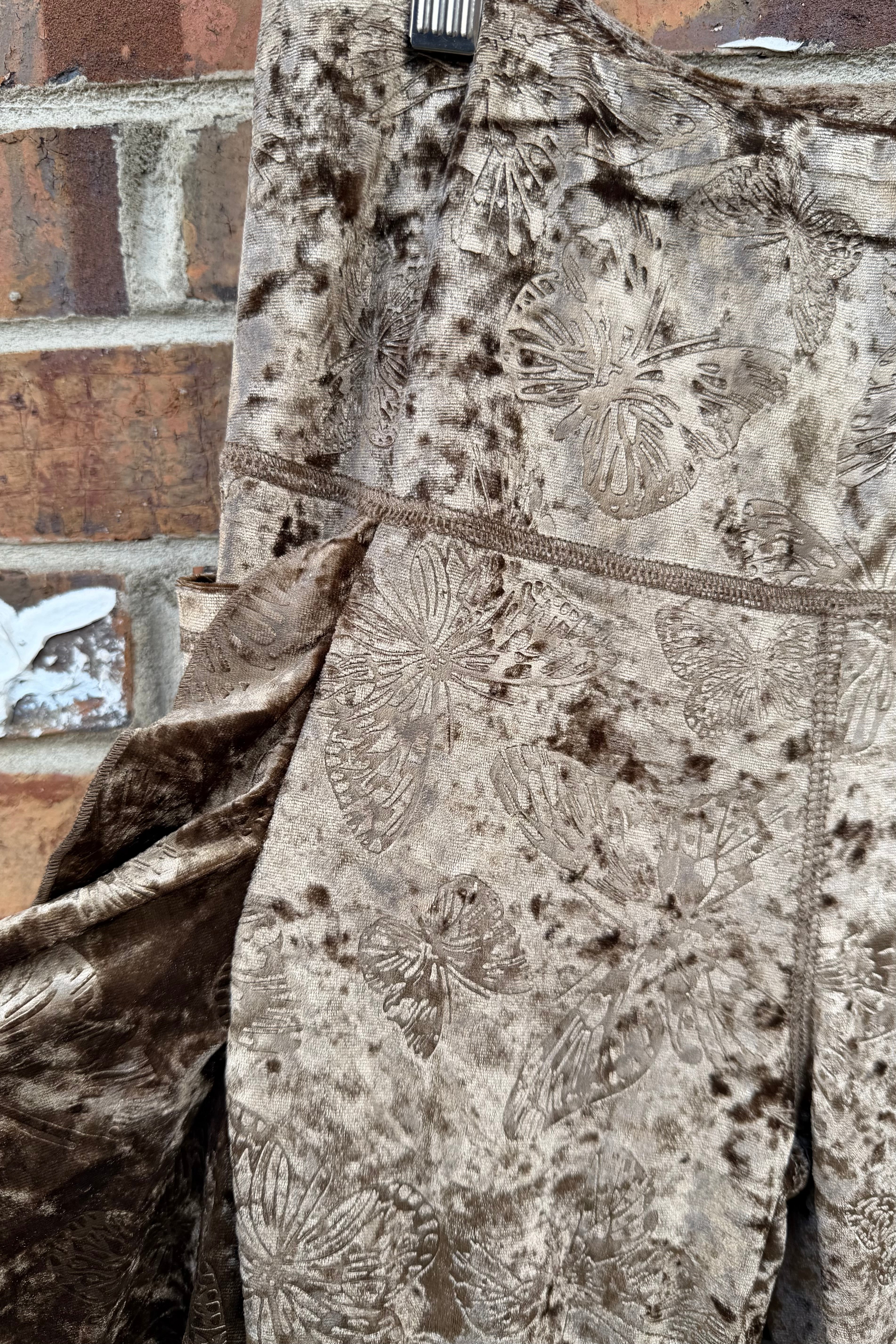 Velvet Butterfly Ruffle Pants