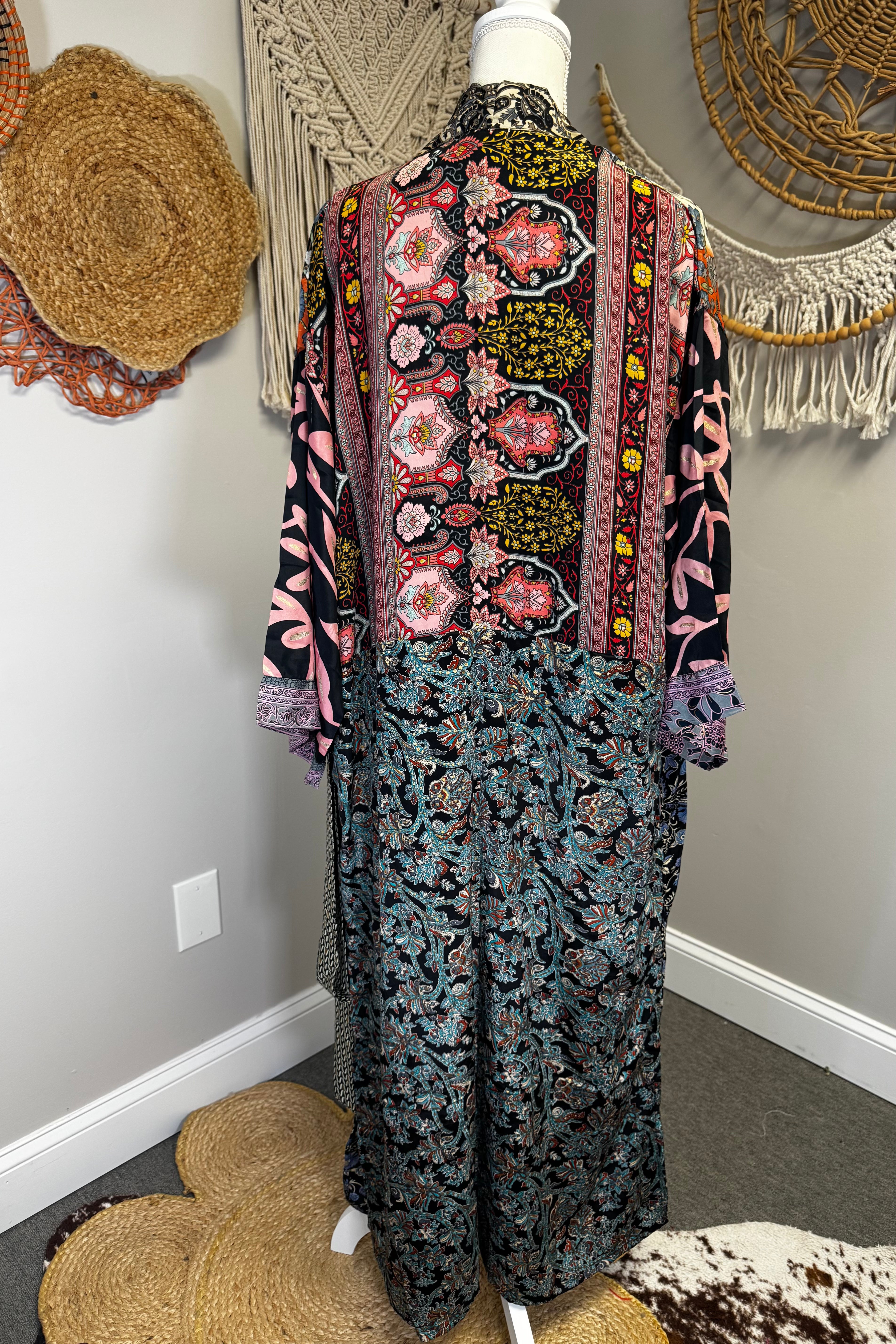 Poly Silk Kimono Combo O