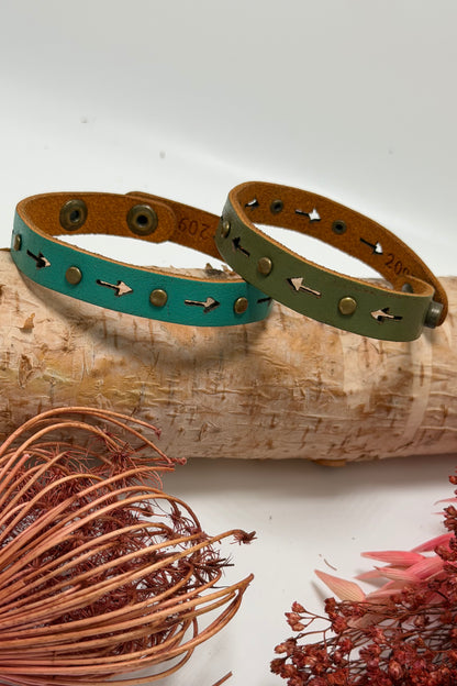 Arrow and Studs Bracelet Tan