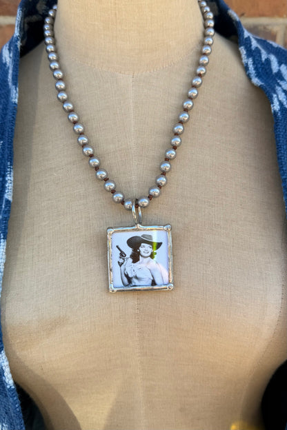 Sally Shooter Portrait Necklace