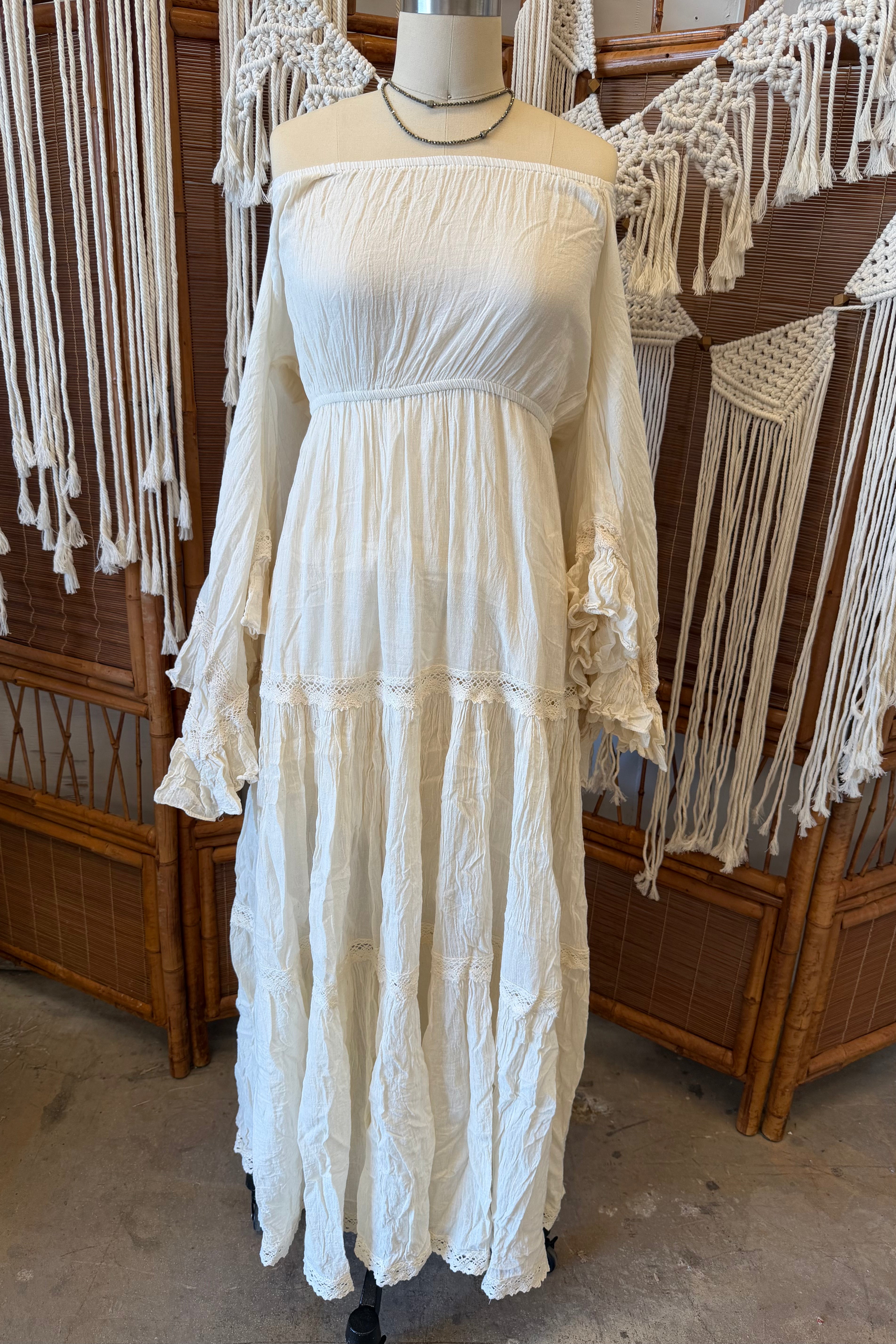 Goddess Dress W/ Bell Sleeves