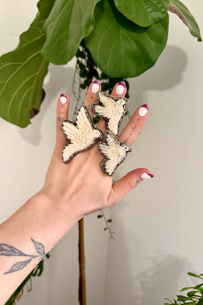 Carved Dove Ring