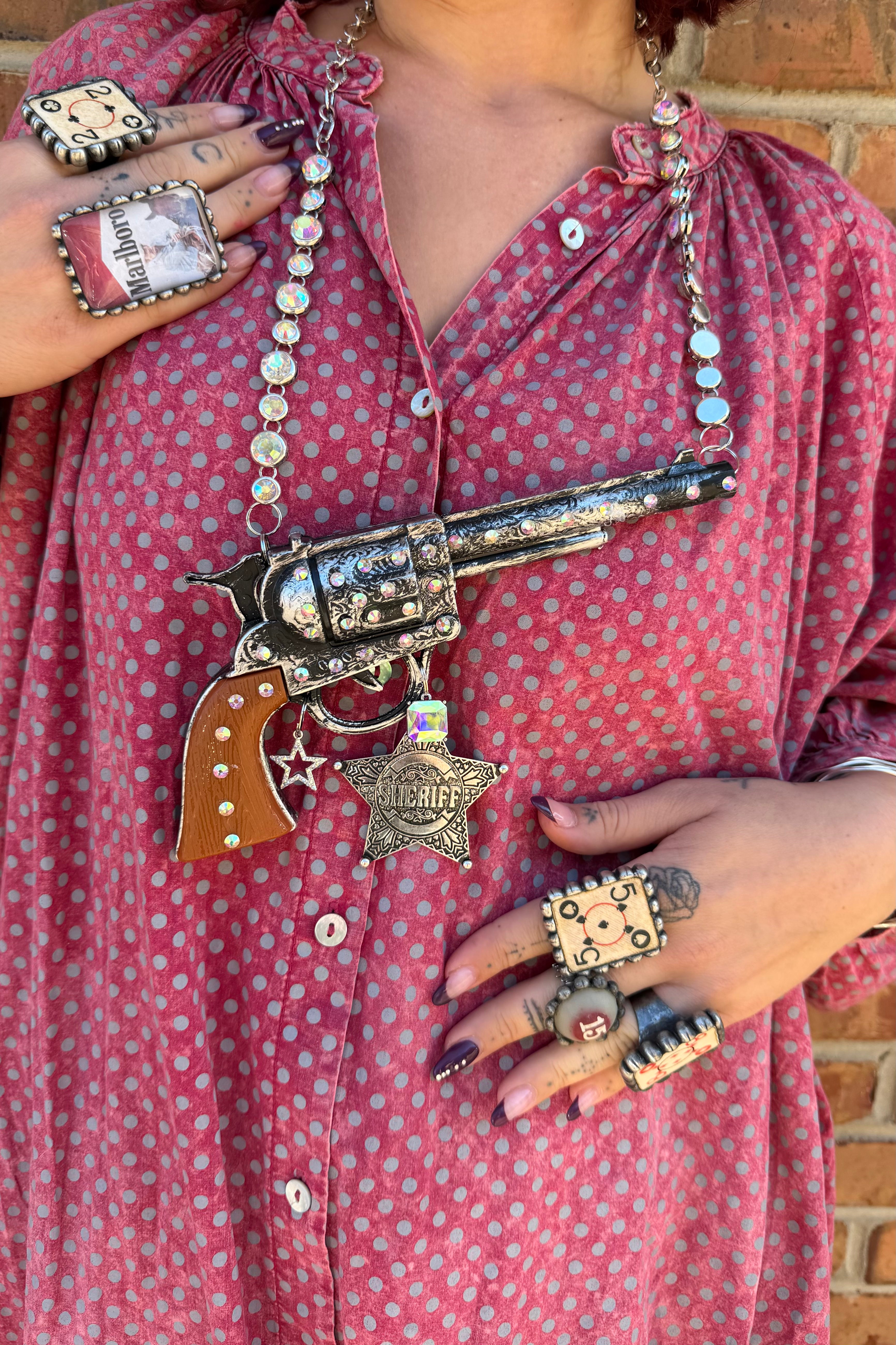 New Sheriff In Town Top Gun Necklace