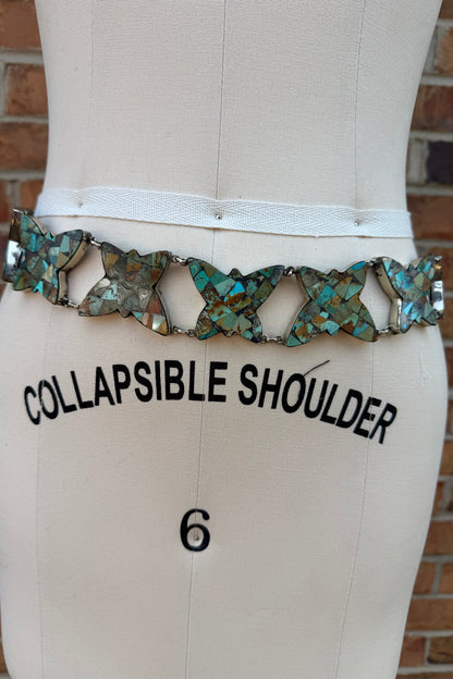 ￼ Turquoise butterfly belt