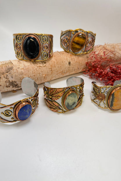 Mixed Metal and Stone Bracelet