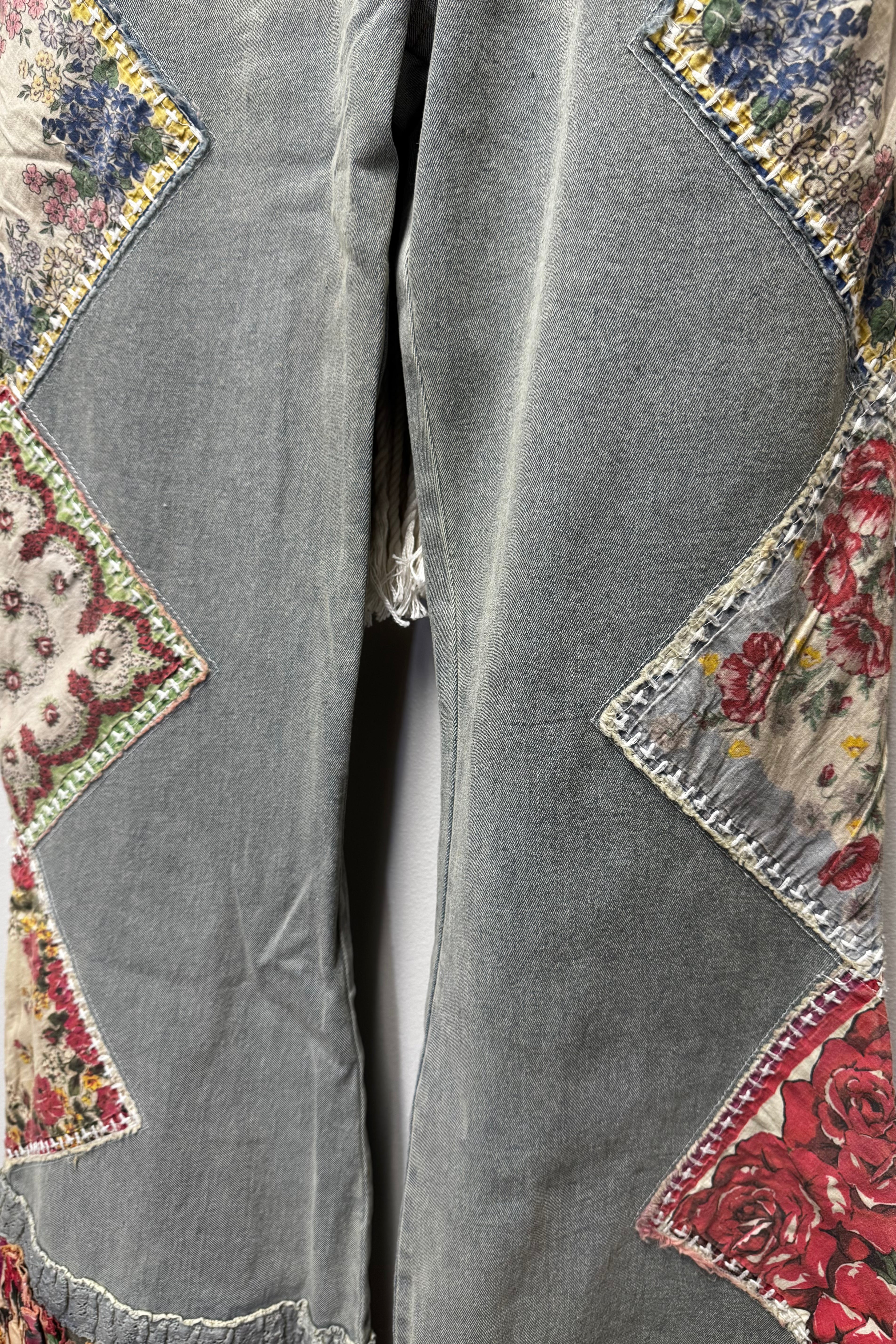 Hanky Patched Flare Jeans