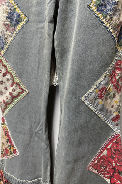 Hanky Patched Flare Jeans