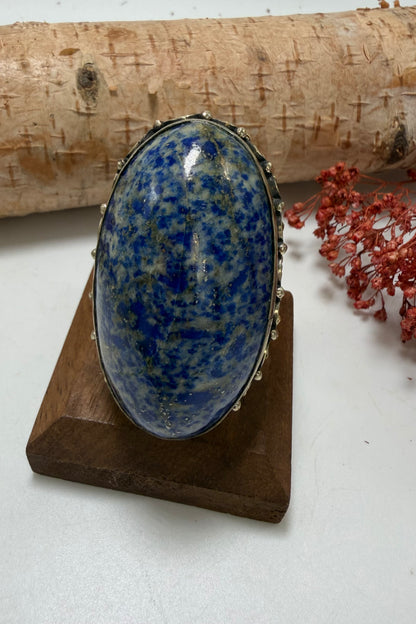 Blue Egg Shape Ring