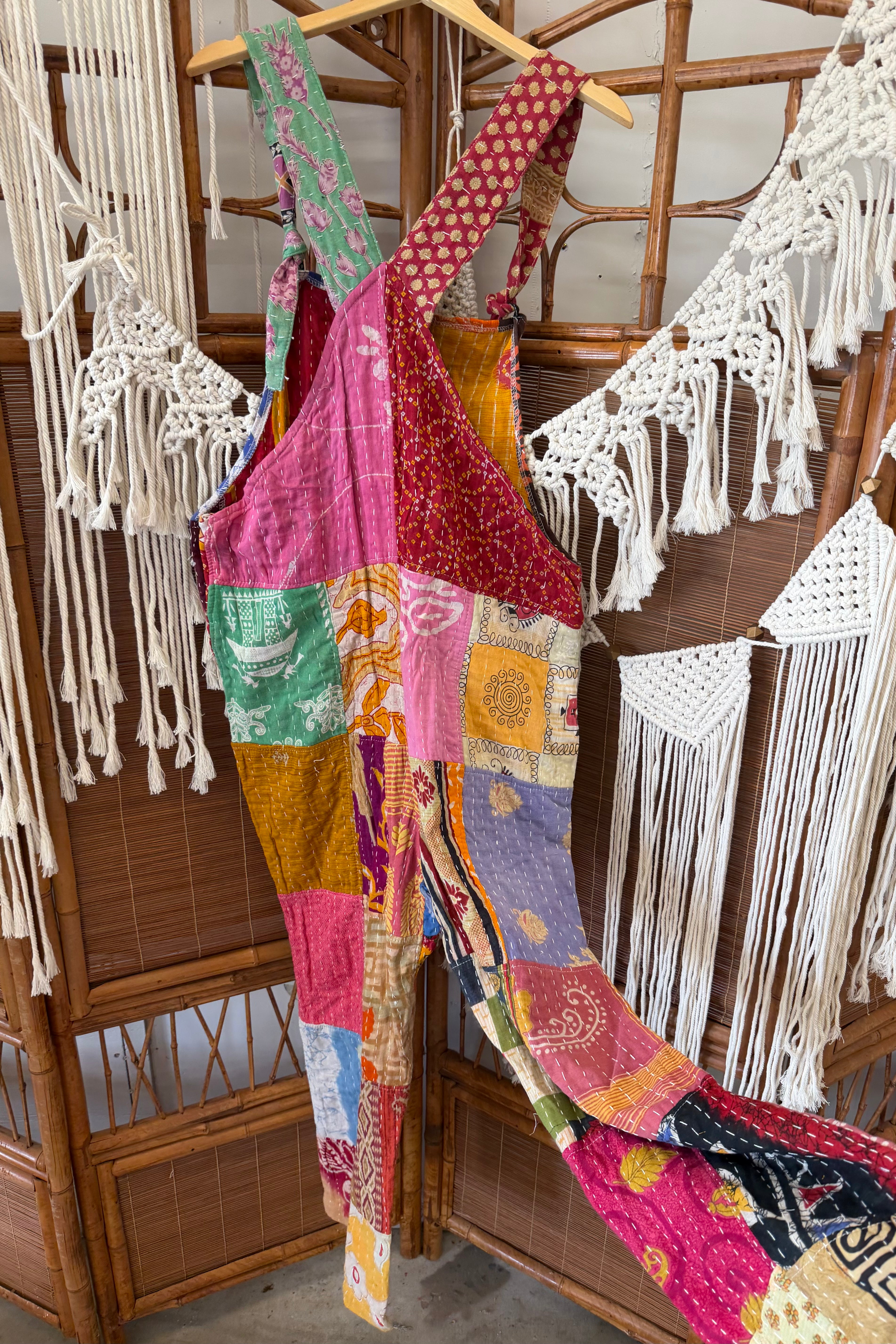 Final Sale - Kantha Tied Straps Overalls Combo 3