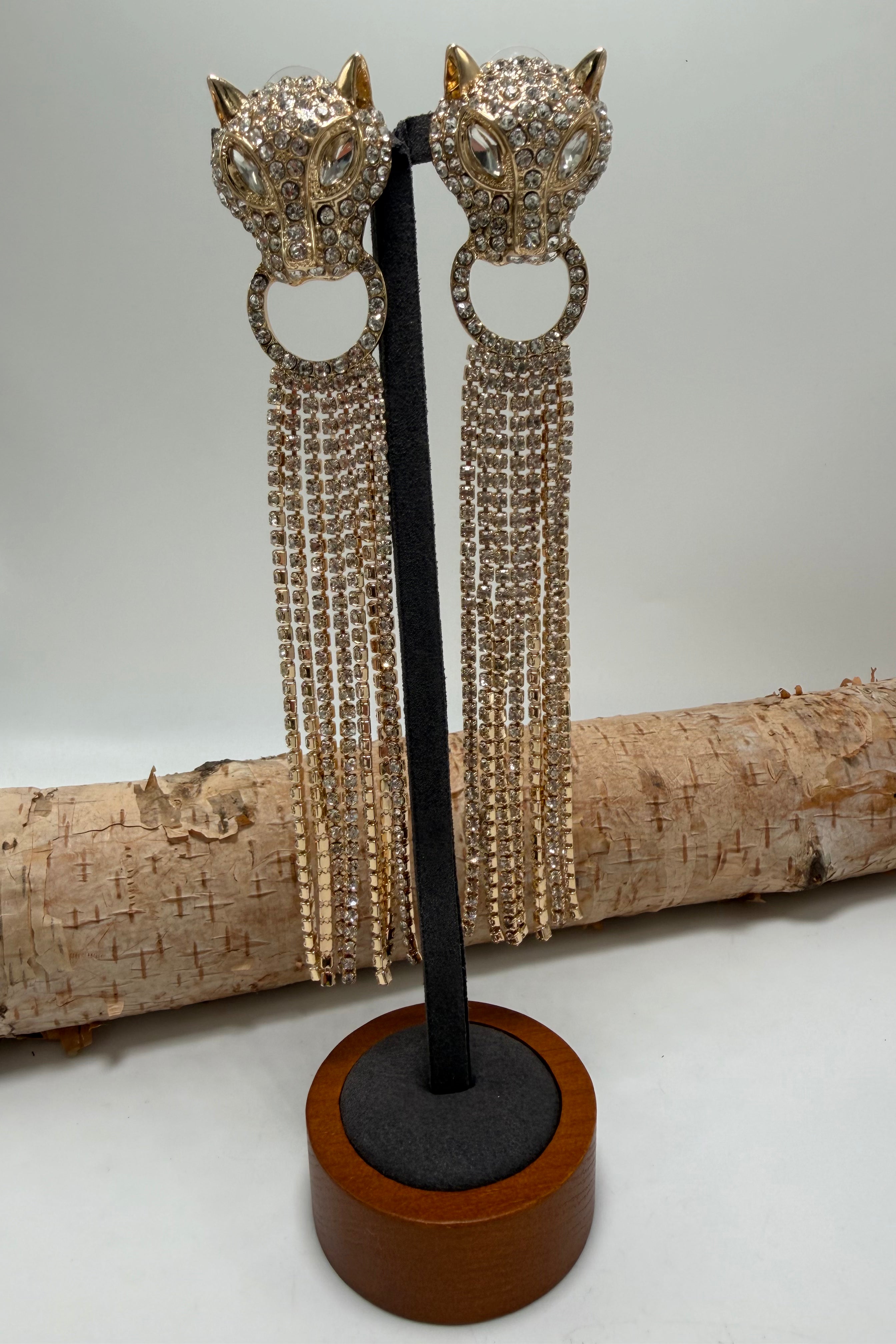 Jaguar Fringe Drop Earrings